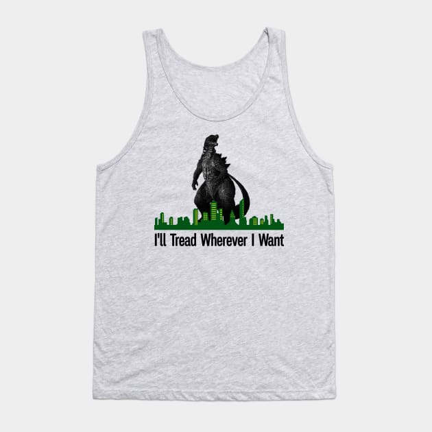 Don't Tread On Me Flag Funny Monster Tank Top by Mr.PopArts